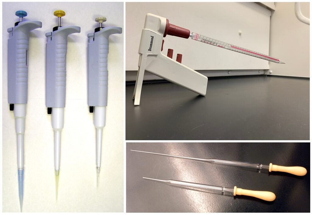 Pipette gallery, laboratory work of the kind involved in cell therapy