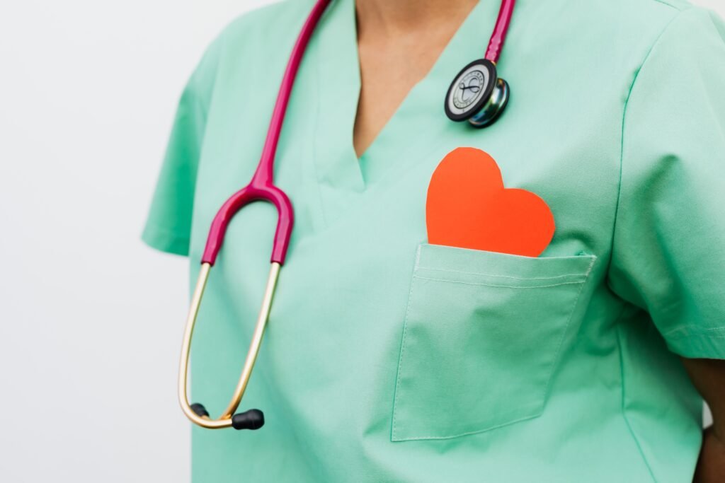 Healthcare professional with a stethoscope