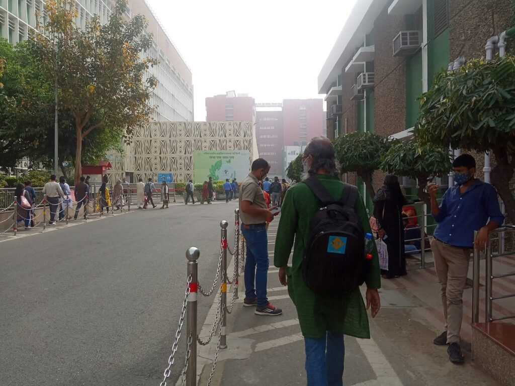 All India Institute of Medical Science New Delhi during COVID-19 pandemic in Delhi, the government hospital in New Delhi