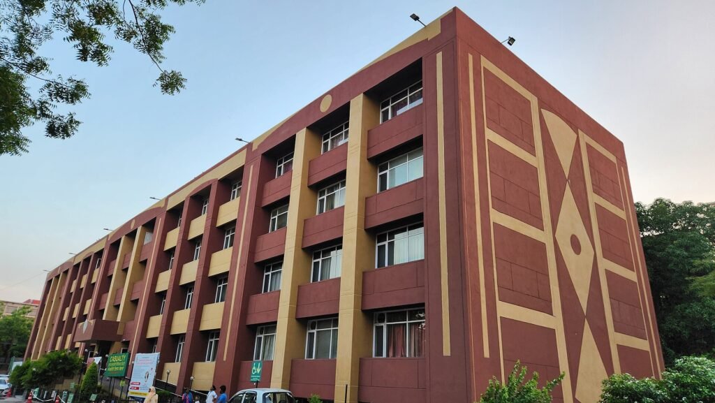 CMC Hospital building, a large teaching hospital in India