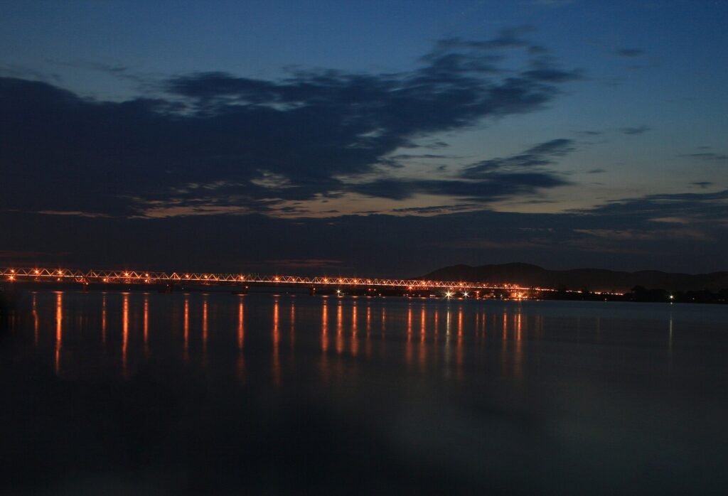 Saraighat Bridge, Guwahati, Assam, India, across the Brahmaputra in Guwahati, Assam