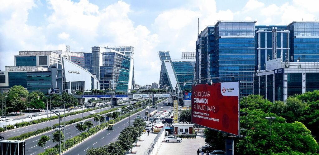 Cyber City View, Gurugram, home to several large private hospitals