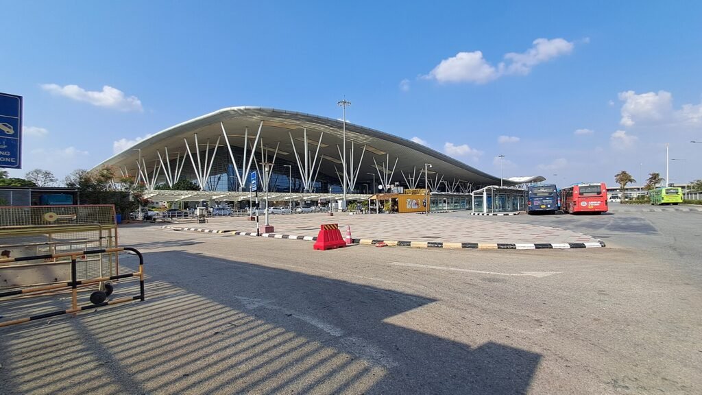Terminal 1 of Kempegowda International Airport, an Indian airport used by international patients