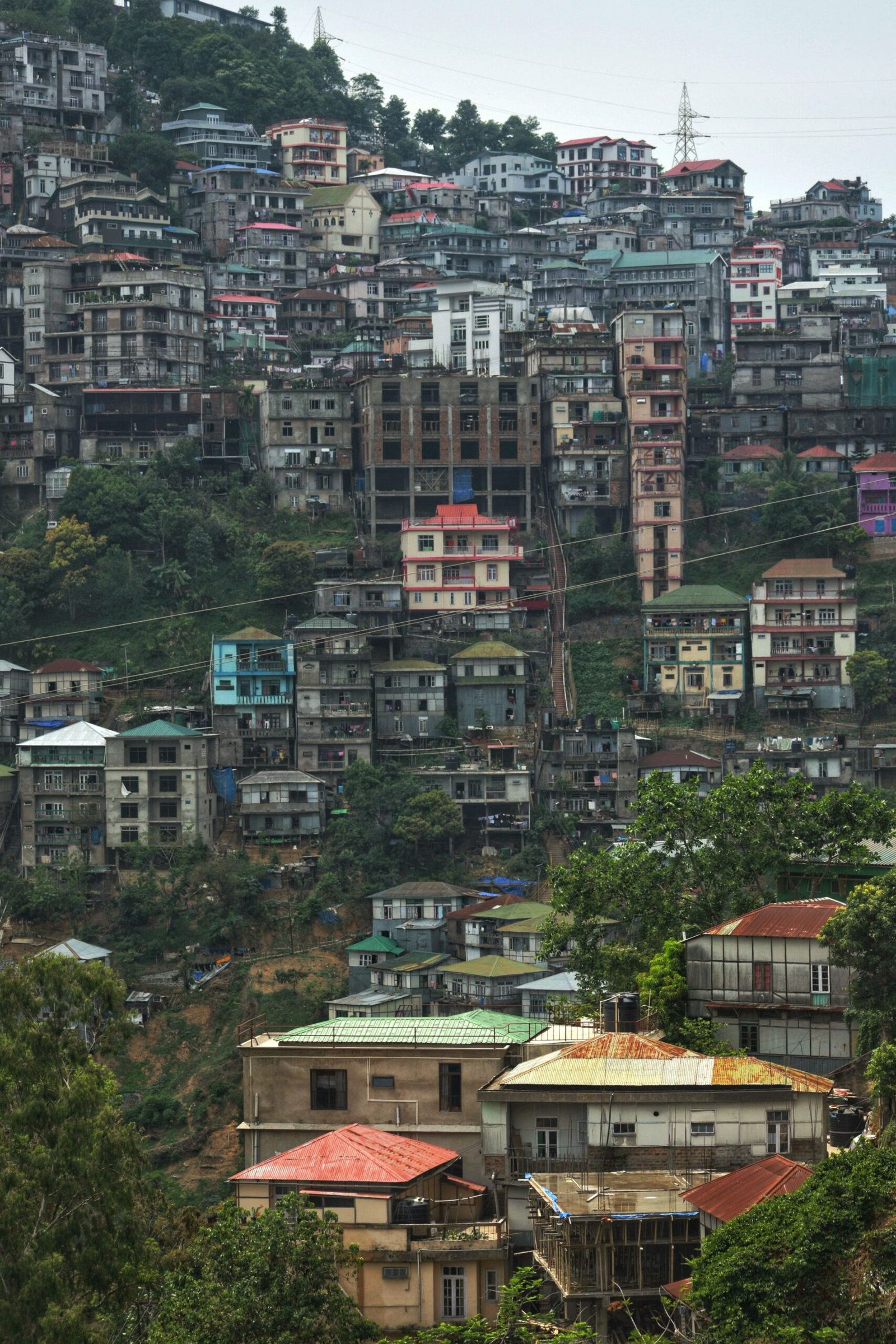Aizawl, Mizoram hillside city