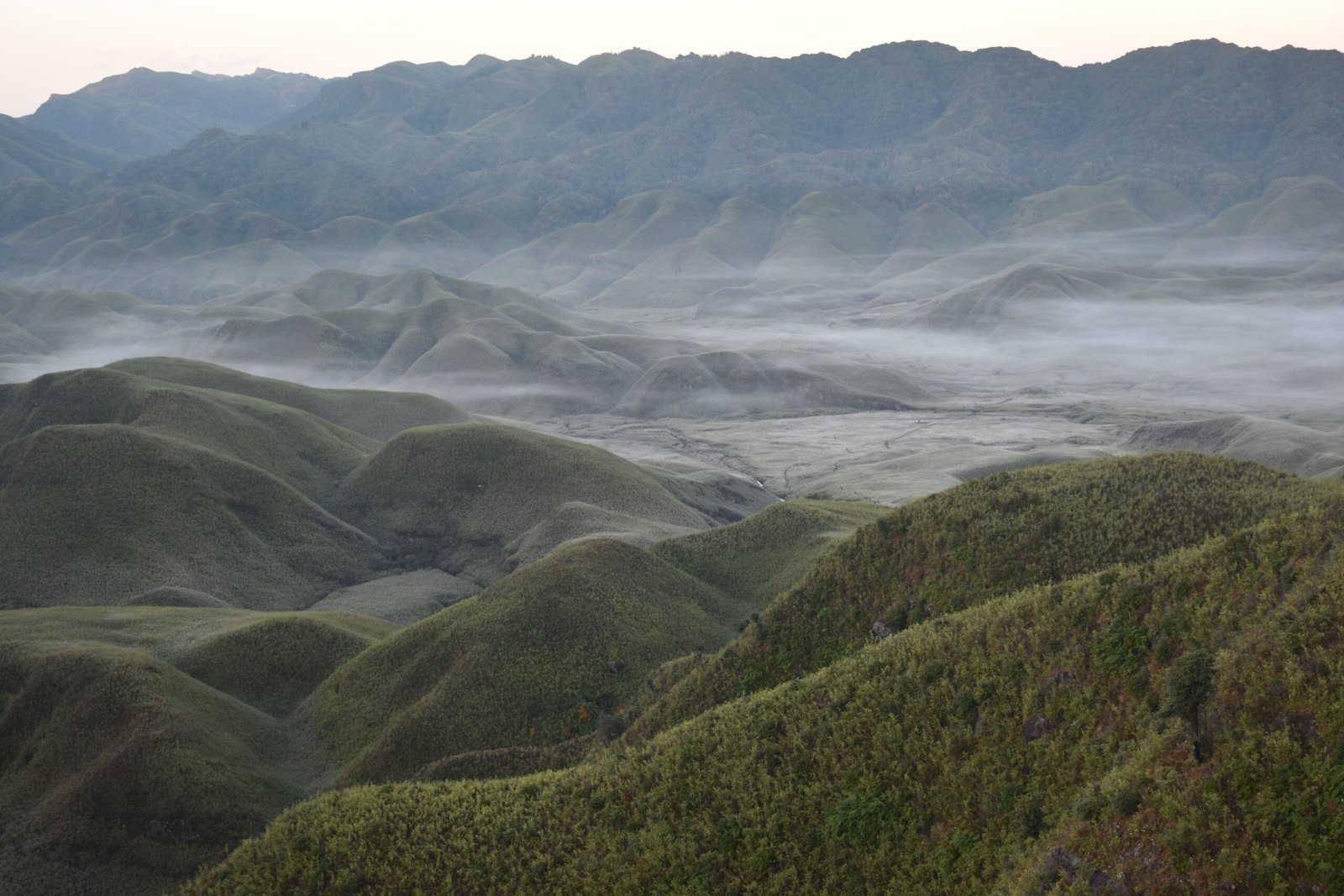 Fog over hills, Dzukou Valley, Nagaland