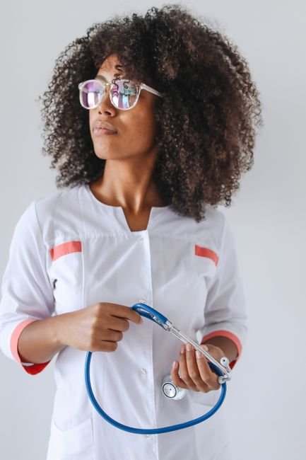 Portrait of a doctor holding a stethoscope