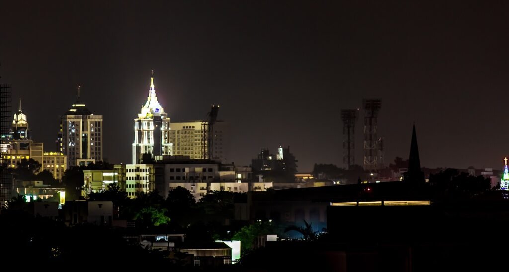 Bangalore skyline, the city where families stay during treatment