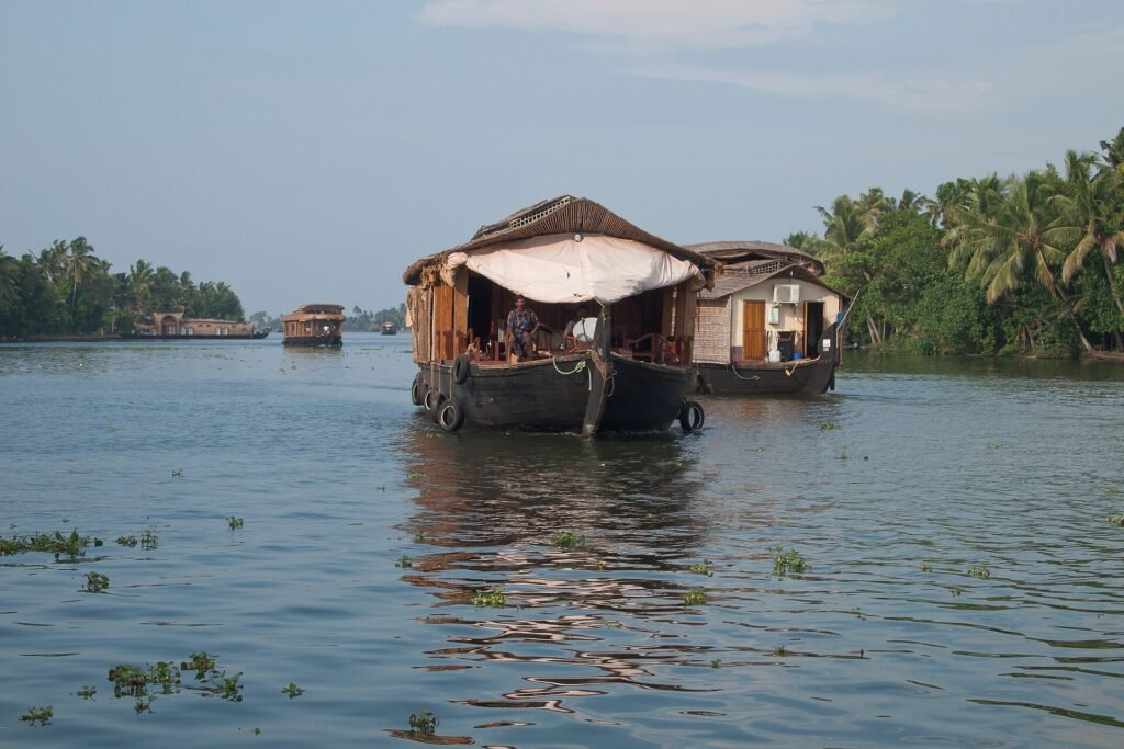 Kerala backwaters, Houseboats, India, a calm setting some patients choose for recovery