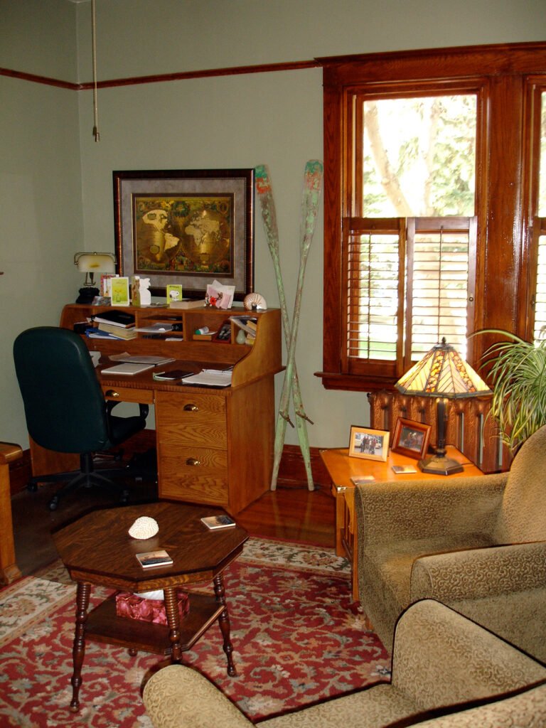 Quiet consultation room of the kind used for psychological assessment and therapy