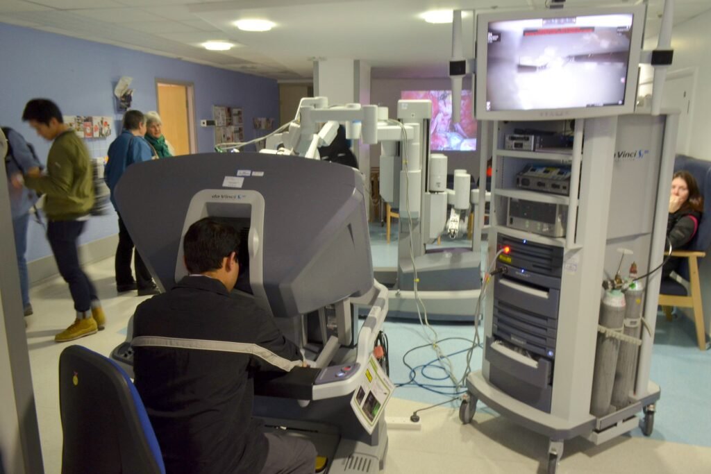Surgeon console of a da Vinci robotic surgical system